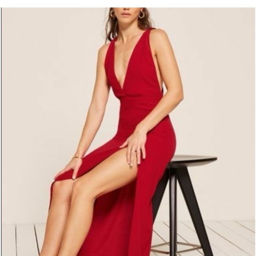 Reformation Red maxi dress Size 2 - Picture 2 of 5